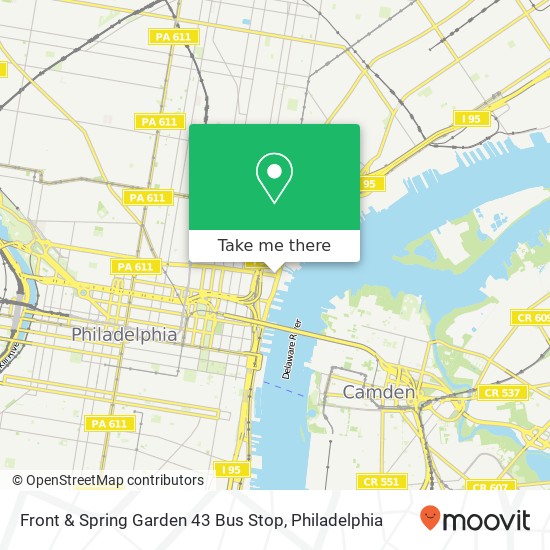 Mapa de Front & Spring Garden 43 Bus Stop