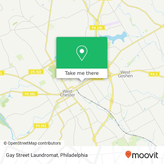 Mapa de Gay Street Laundromat