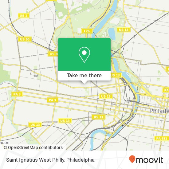 Saint Ignatius West Philly map