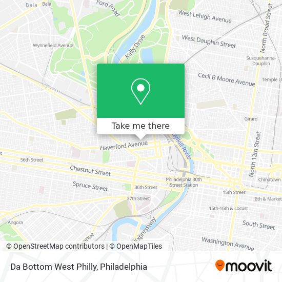 Mapa de Da Bottom West Philly