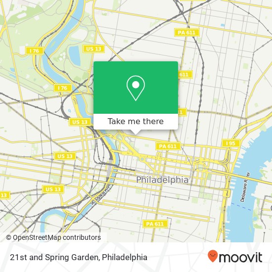 21st and Spring Garden map