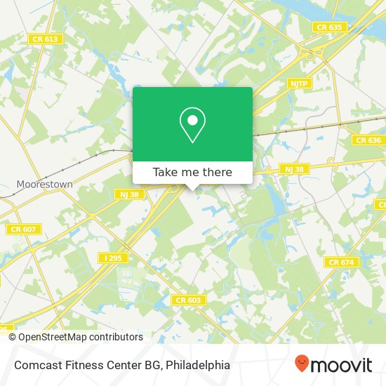 Mapa de Comcast Fitness Center BG