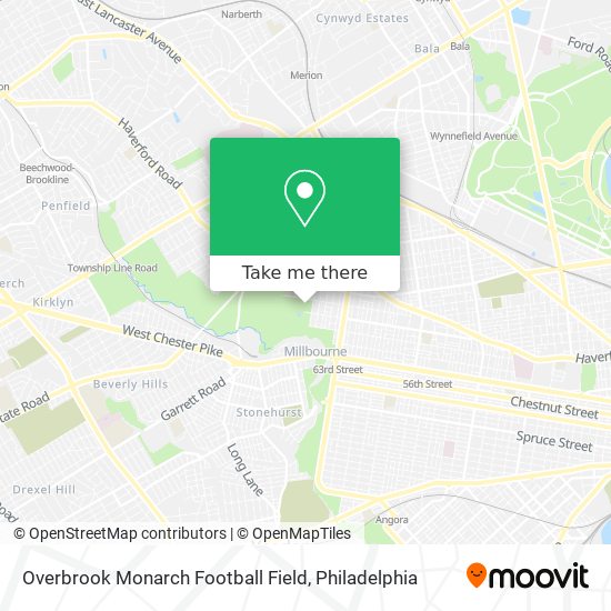 Overbrook Monarch Football Field map