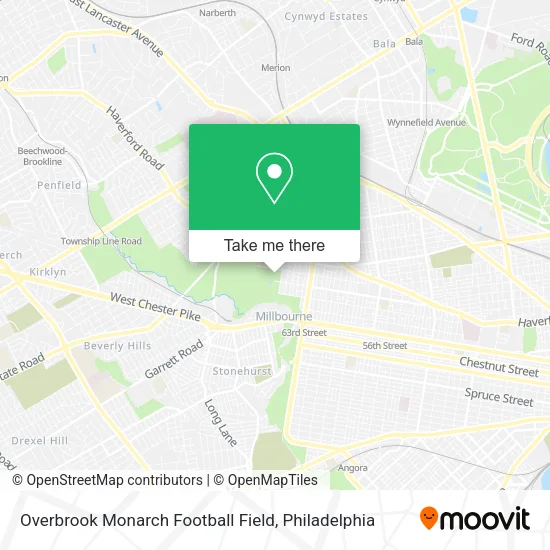 Overbrook Monarch Football Field map