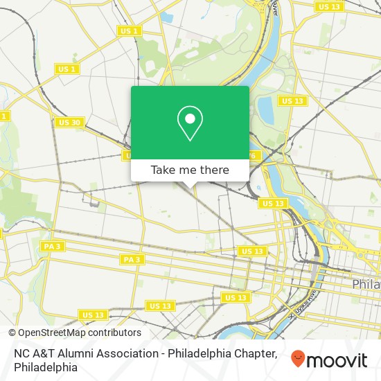 Mapa de NC A&T Alumni Association - Philadelphia Chapter