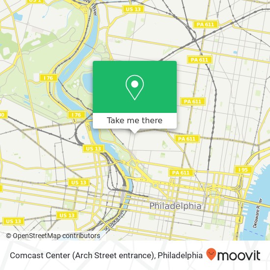 Comcast Center (Arch Street entrance) map