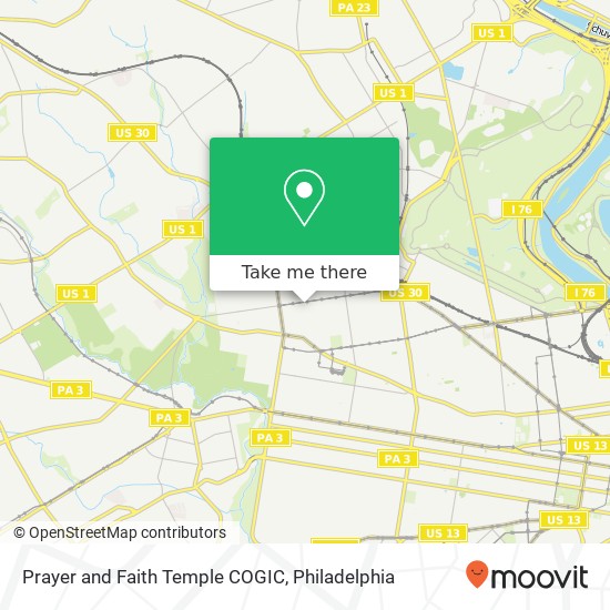 Prayer and Faith Temple COGIC map