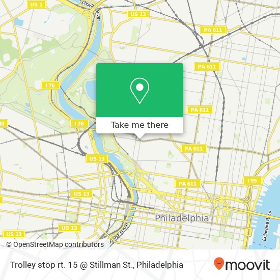 Trolley stop rt. 15 @ Stillman St. map