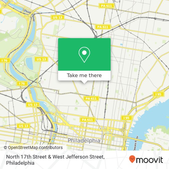 Mapa de North 17th Street & West Jefferson Street
