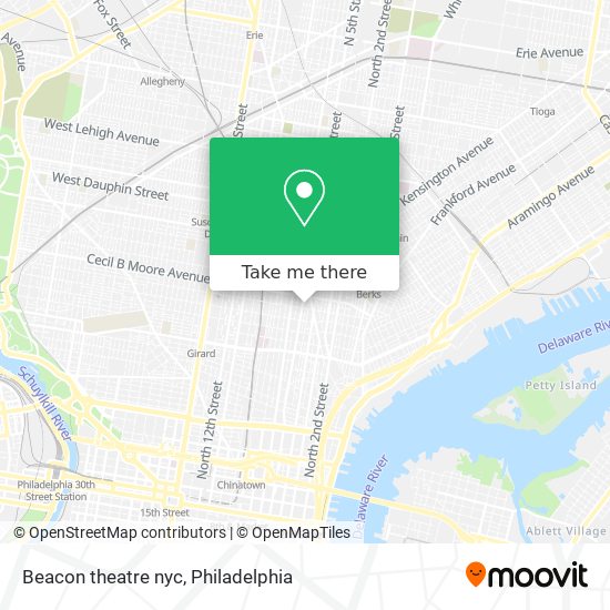 Beacon theatre nyc map