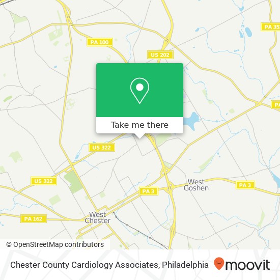 Chester County Cardiology Associates map