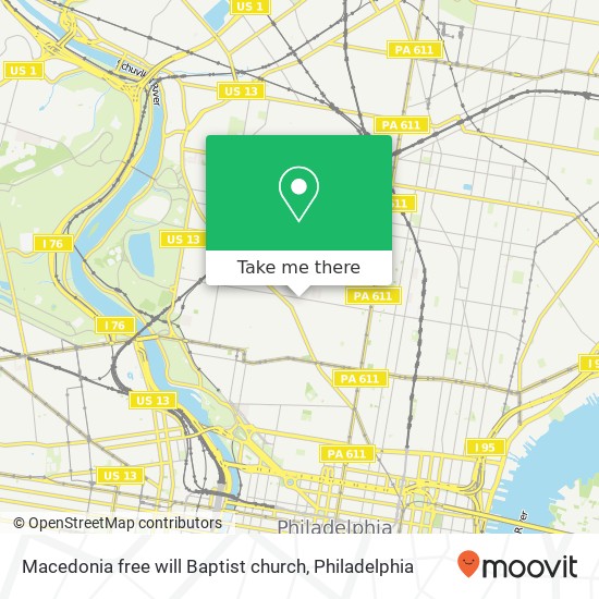 Macedonia free will Baptist church map