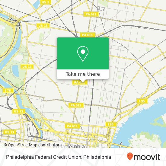 Mapa de Philadelphia Federal Credit Union