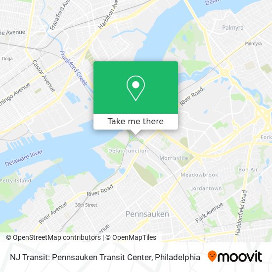 NJ Transit: Pennsauken Transit Center map