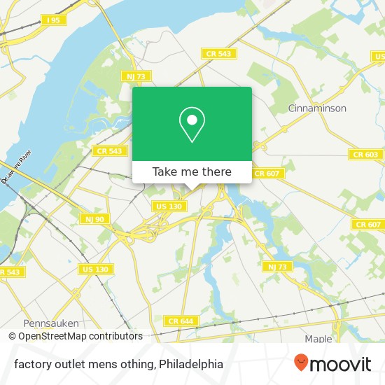 Mapa de factory outlet mens othing