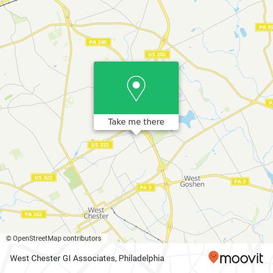 West Chester GI Associates map