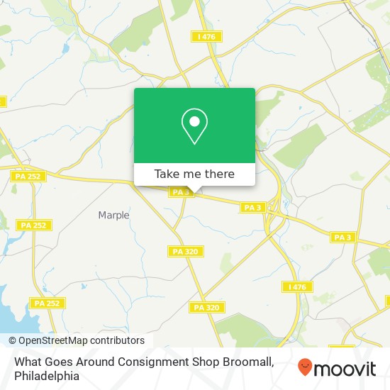 What Goes Around Consignment Shop Broomall map