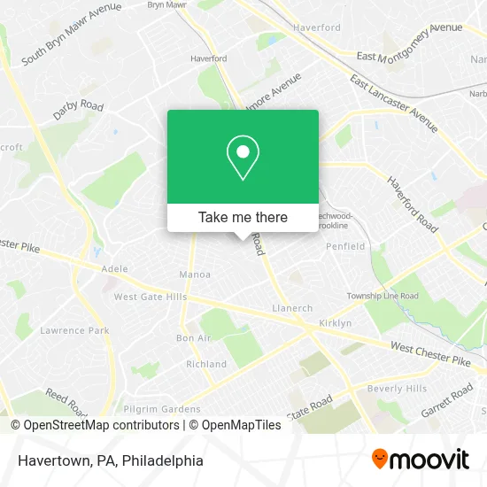 Havertown, PA map