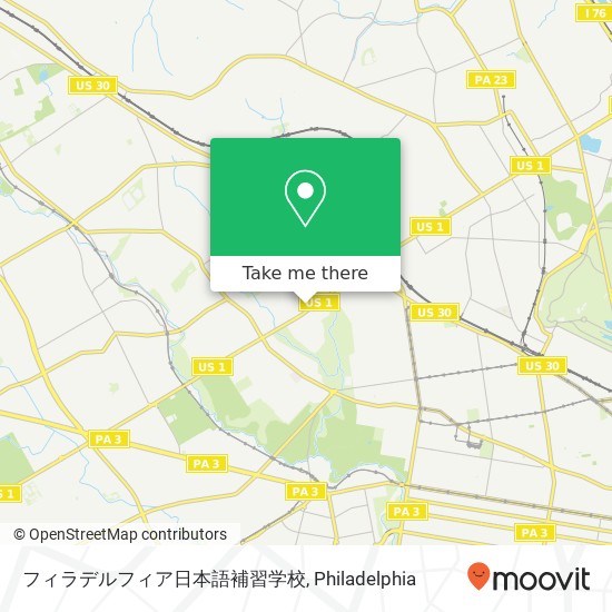 Mapa de フィラデルフィア日本語補習学校