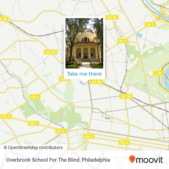 Mapa de Overbrook School For The Blind