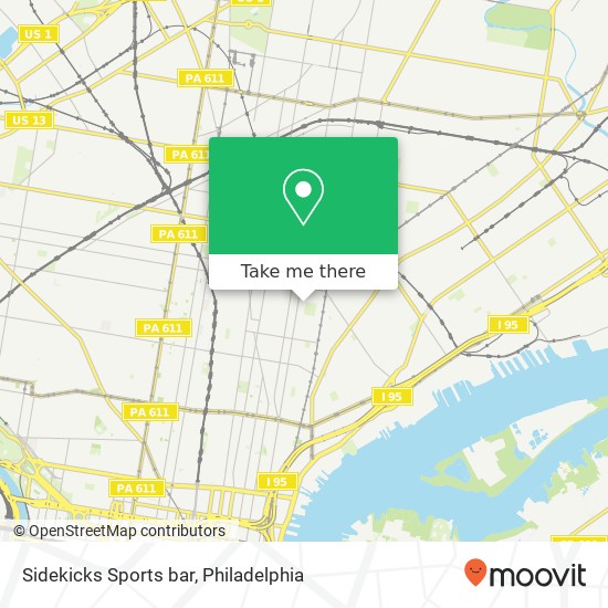 Sidekicks Sports bar map