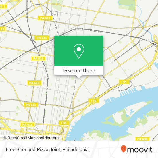 Free Beer and Pizza Joint map
