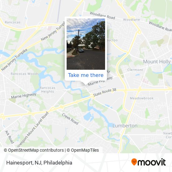 Mapa de Hainesport, NJ