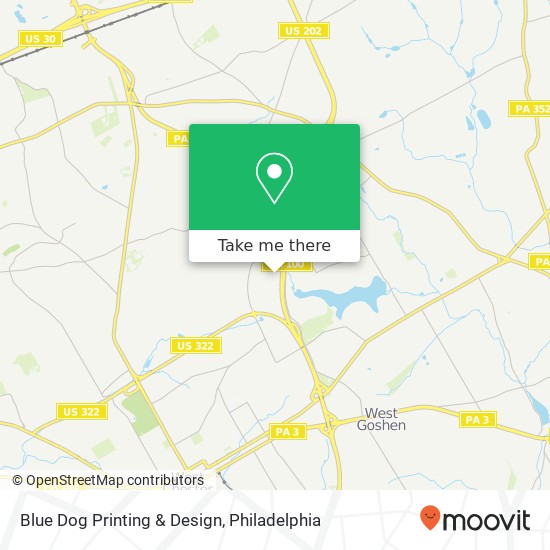 Blue Dog Printing & Design map