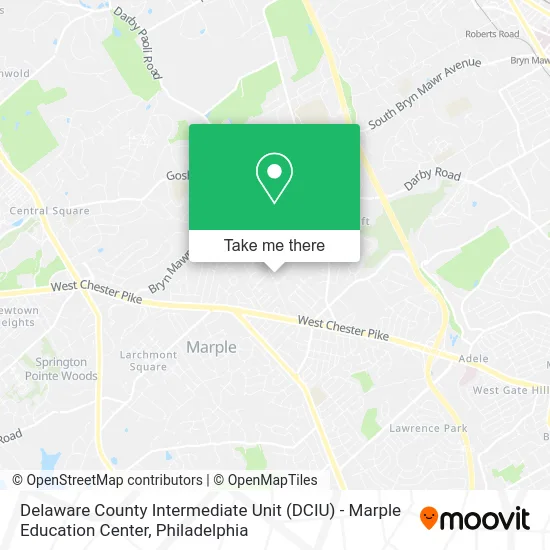 Delaware County Intermediate Unit (DCIU) - Marple Education Center map