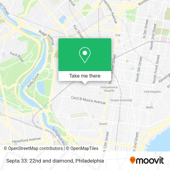 Septa 33: 22nd and diamond map