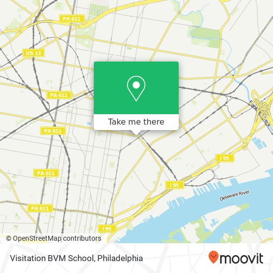 Visitation BVM School map