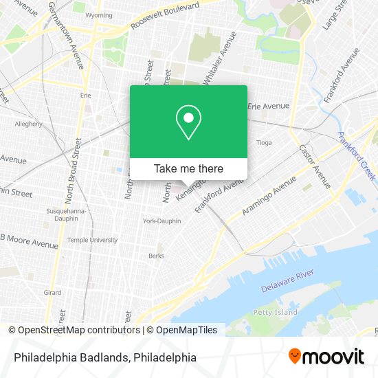 Philadelphia Badlands map