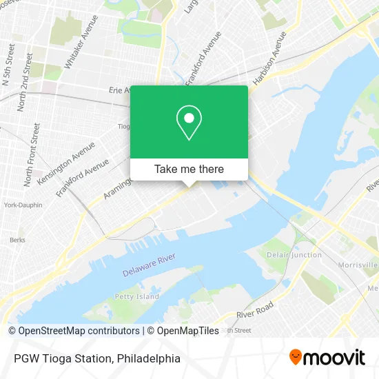 PGW Tioga Station map