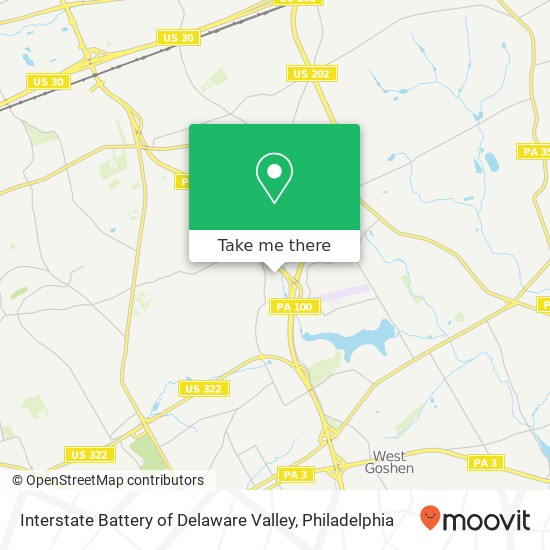 Interstate Battery of Delaware Valley map