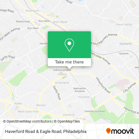 Haverford Road & Eagle Road map