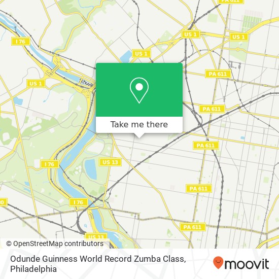 Odunde Guinness World Record Zumba Class map