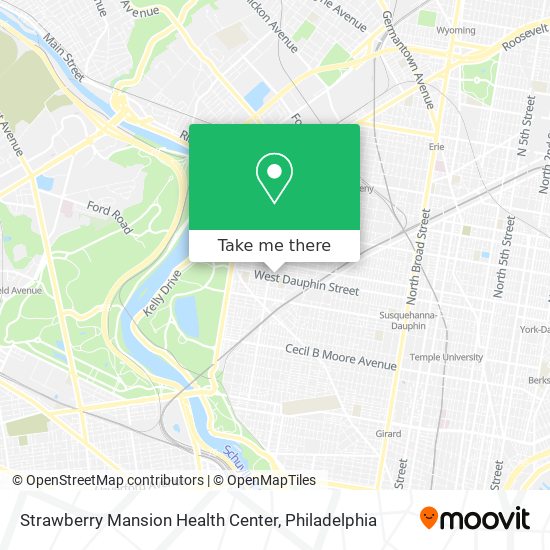 Mapa de Strawberry Mansion Health Center