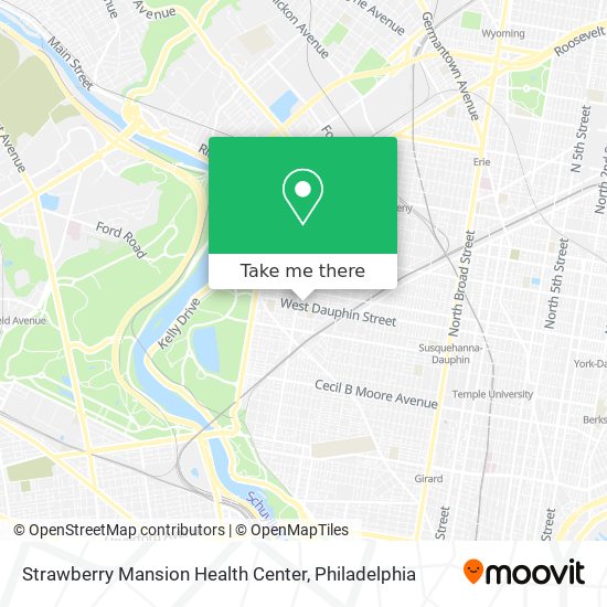 Strawberry Mansion Health Center map