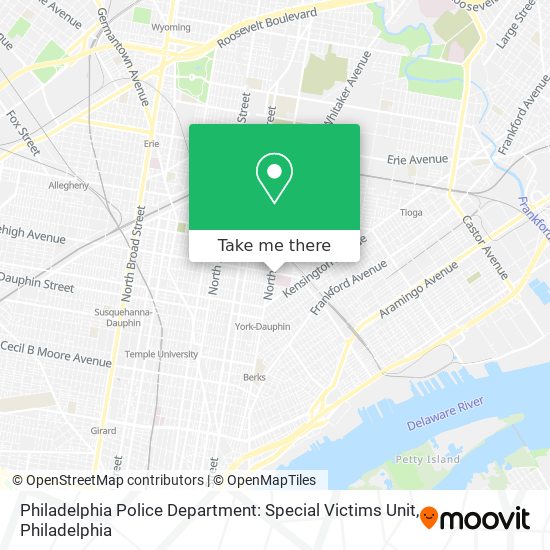 Mapa de Philadelphia Police Department: Special Victims Unit