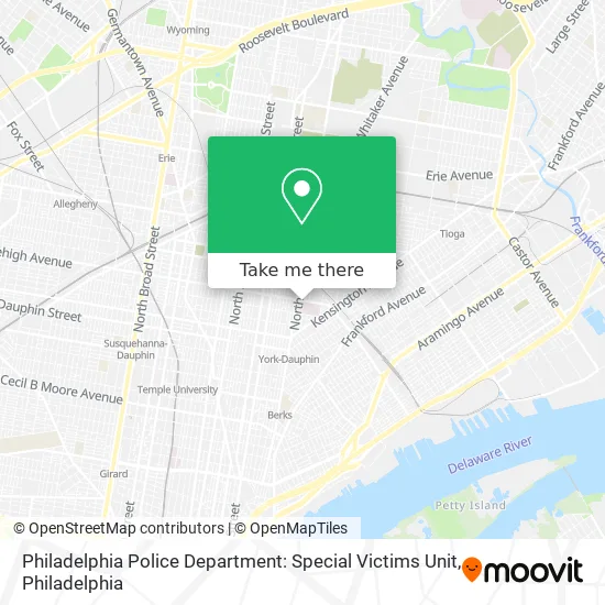 Philadelphia Police Department: Special Victims Unit map