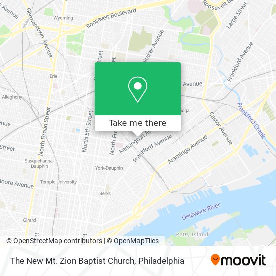 Mapa de The New Mt. Zion Baptist Church