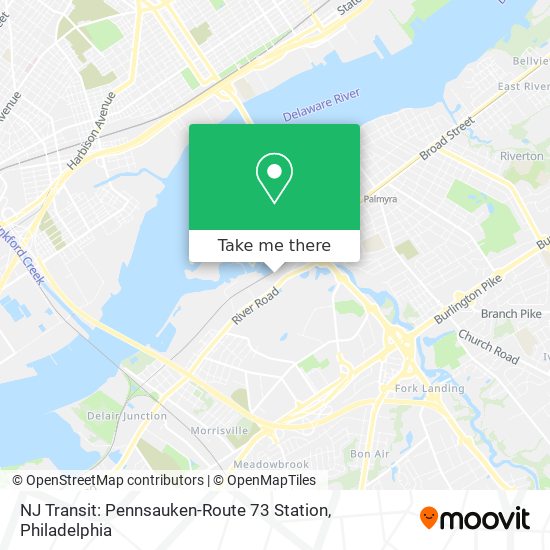 NJ Transit: Pennsauken-Route 73 Station map