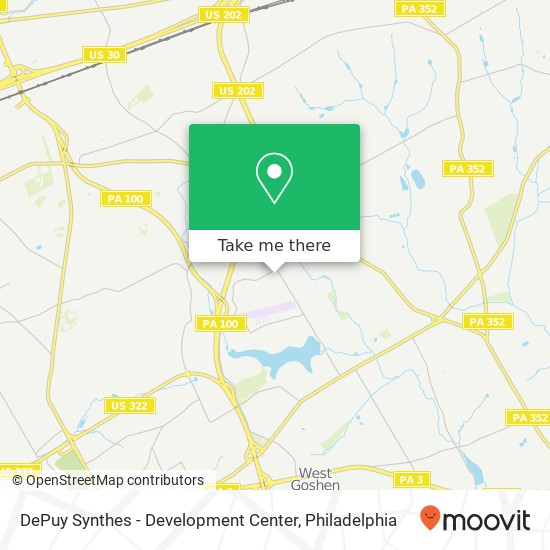 Mapa de DePuy Synthes - Development Center