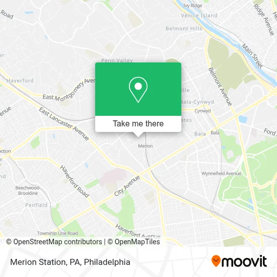 Merion Station, PA map