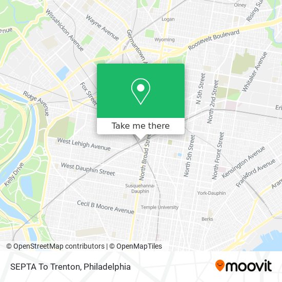 SEPTA To Trenton map