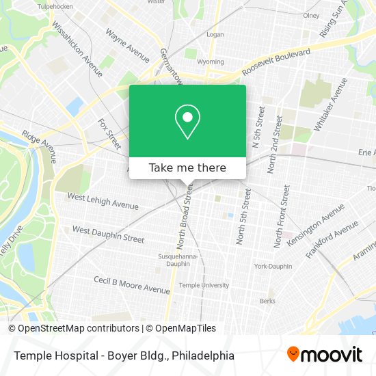 Temple Hospital - Boyer Bldg. map