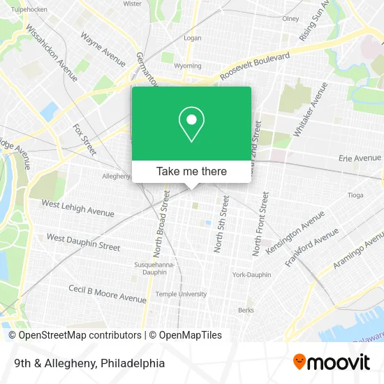 9th & Allegheny map