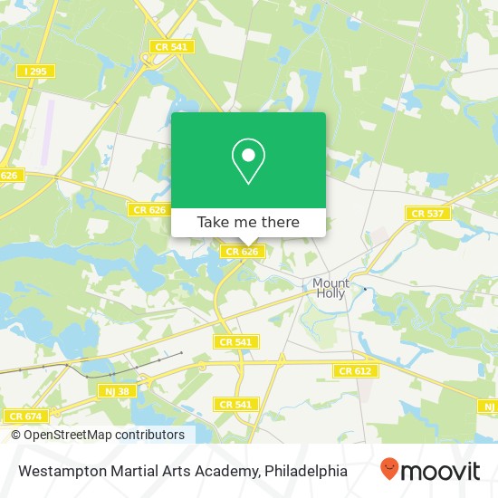 Mapa de Westampton Martial Arts Academy