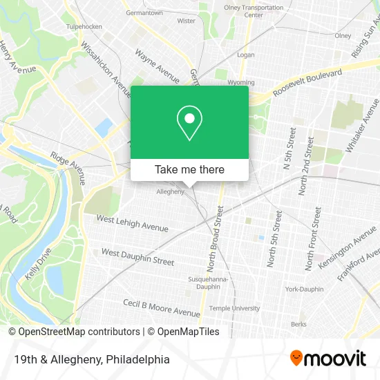 19th & Allegheny map