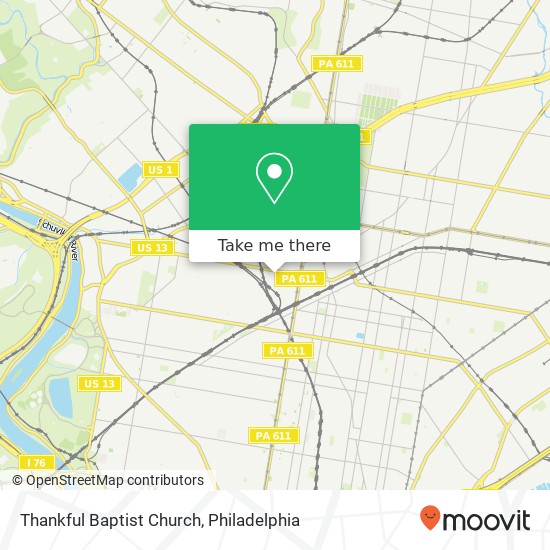 Thankful Baptist Church map